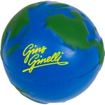 Logo Branded Earth Globe Stress Ball (2 1/2")