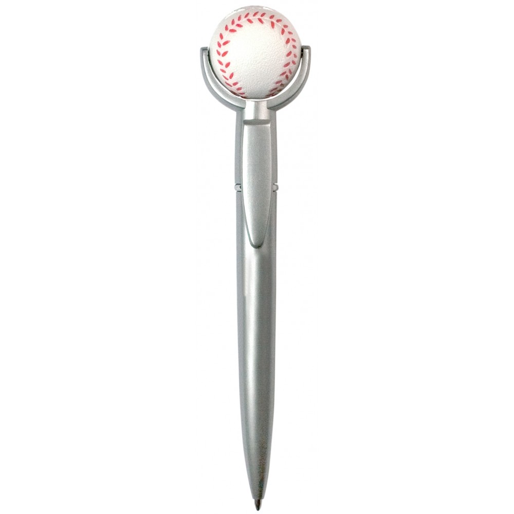 Custom Imprinted Baseball Squeeze Top Pen Custom Imprinted Baseball Squeeze Top Pen