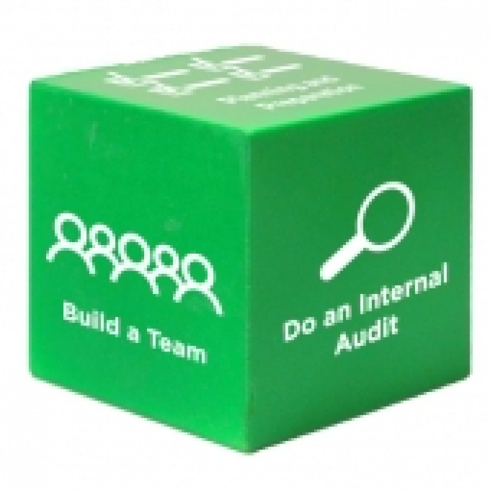 Green Cube Stress Reliever Toy Logo Branded Green Cube Stress Reliever Toy Logo Branded