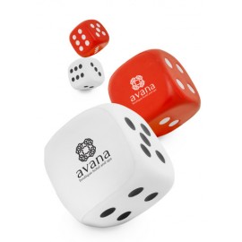 Custom Dice Shaped Stress Ball  Custom Dice Shaped Stress Ball
