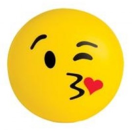 Blowing Kiss Emoji Stress Ball with Logo  Blowing Kiss Emoji Stress Ball with Logo