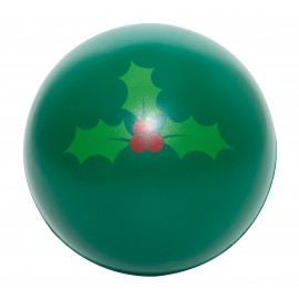 Holiday Holly Squeezies Stress Ball with Logo  Holiday Holly Squeezies Stress Ball with Logo