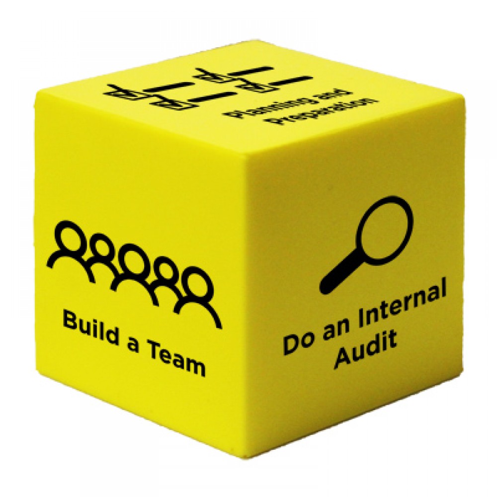Yellow Cube Stress Reliever Toy Custom Printed Yellow Cube Stress Reliever Toy Custom Printed