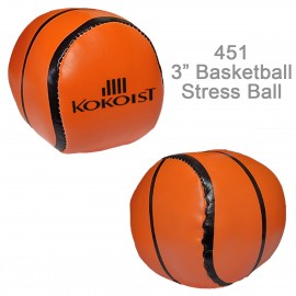 3" Basketball Soft Squeezable Stress Ball - Stress Reliever with Logo  3" Basketball Soft Squeezable Stress Ball - Stress Reliever with Logo