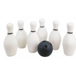 Rubber Bowling Set (6 Pins and 1 Ball) Logo Branded