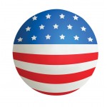 Logo Branded Flag Ball Squeezies Stress Reliever