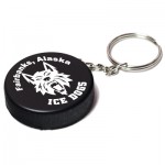 Hockey Puck Stress Reliever Keychain Custom Imprinted