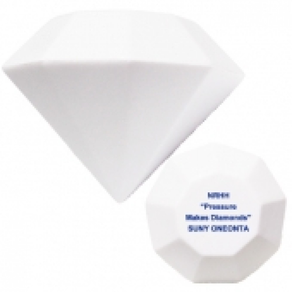 White Diamond Stress Reliever Logo Branded White Diamond Stress Reliever Logo Branded
