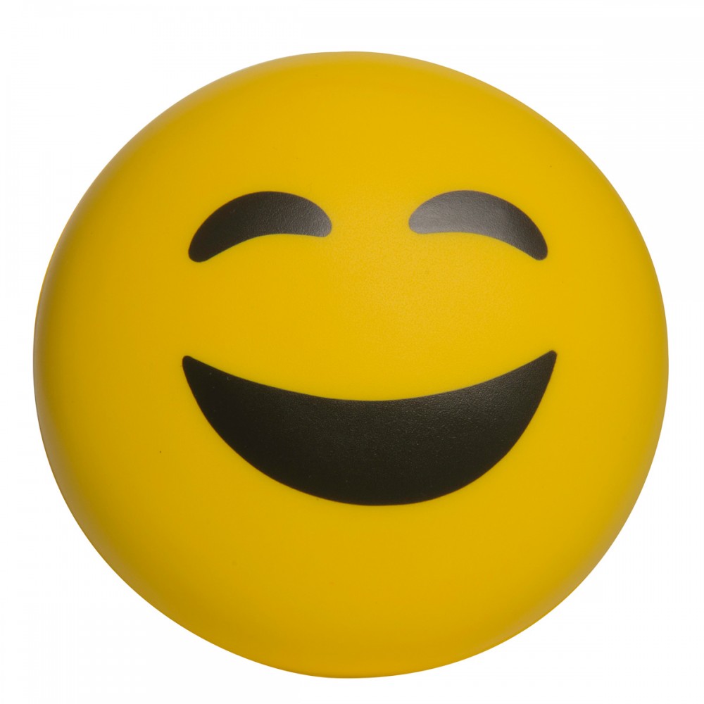 Emoji Happy Face Squeezies Stress Reliever with Logo