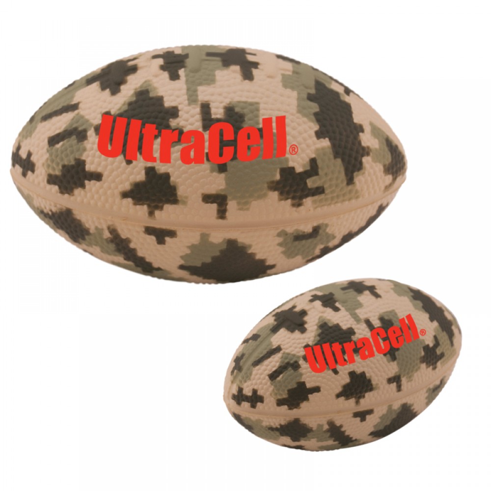 Logo Branded 5" Digital Camo Football Stress Reliever Logo Branded 5" Digital Camo Football Stress Reliever