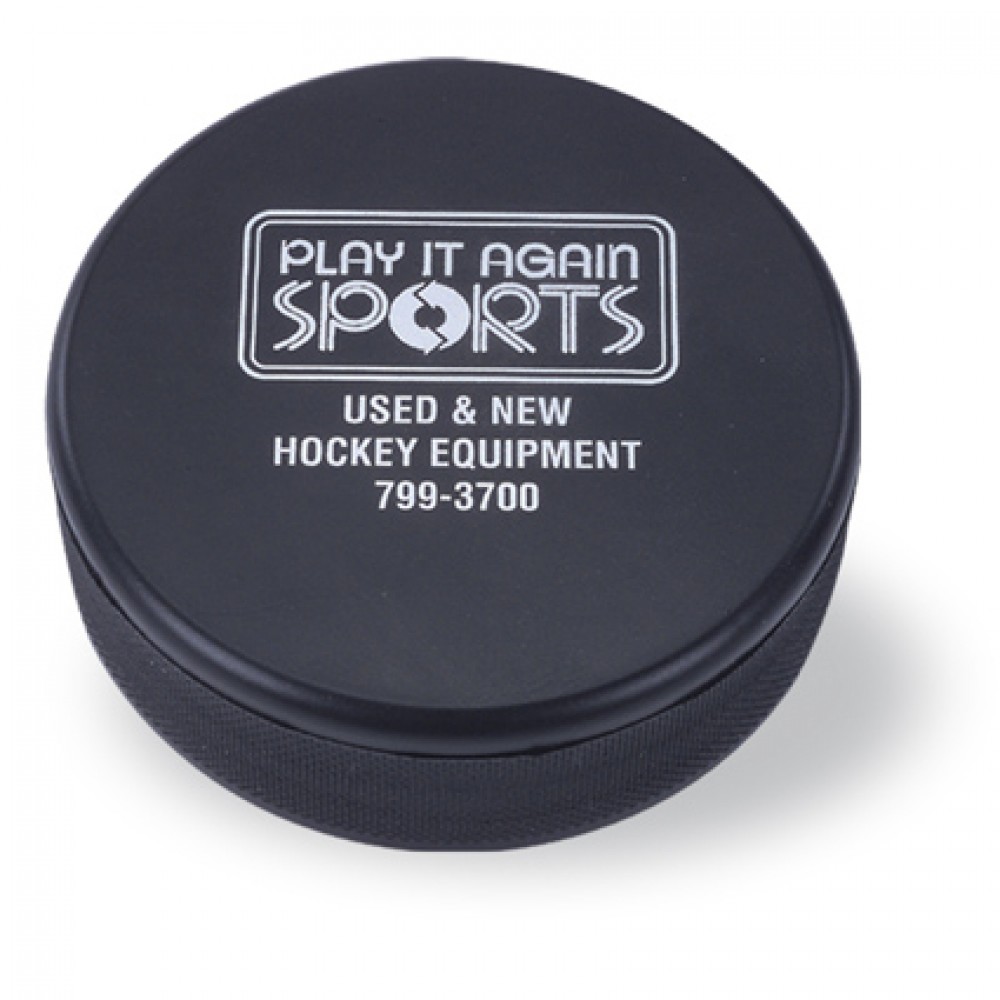 Custom Imprinted Hockey Puck Stress Reliever Custom Imprinted Hockey Puck Stress Reliever