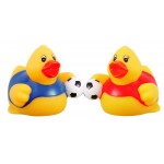 Logo Branded Rubber Soccer Player DuckÂ© Toy