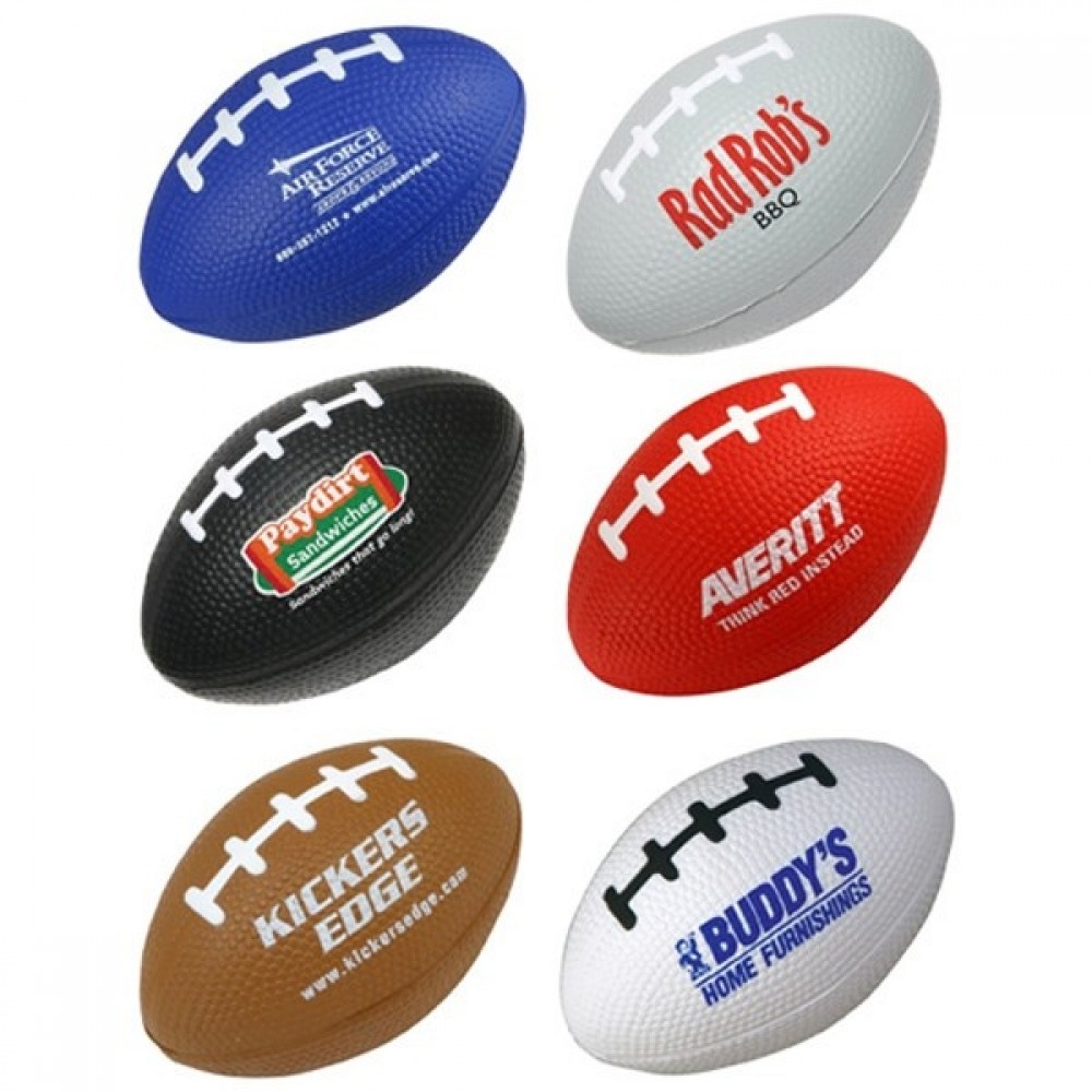 2 1/2" Football Shape Stress Ball Custom Printed 2 1/2" Football Shape Stress Ball Custom Printed