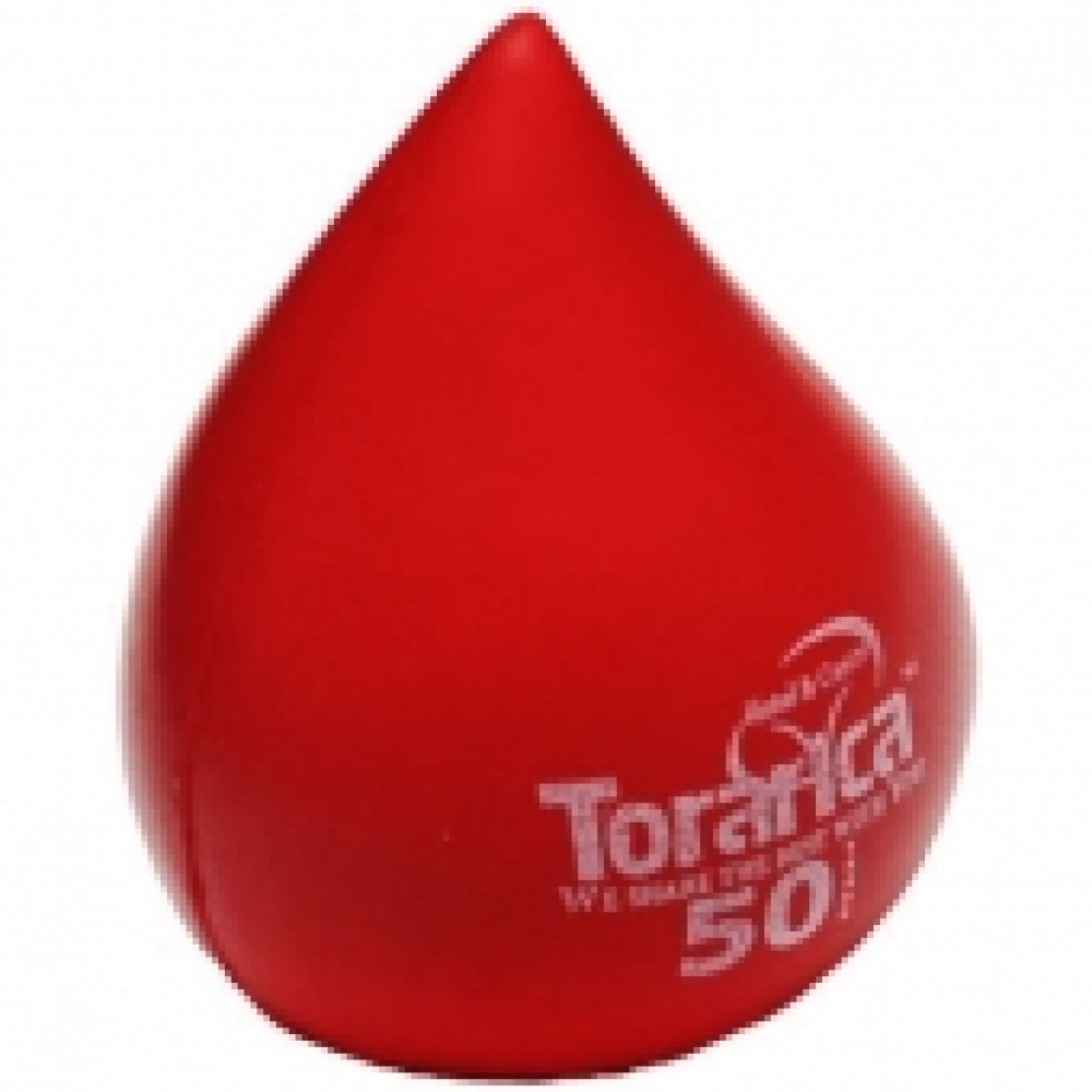 Custom Printed Red Droplet Stress Reliever Custom Printed Red Droplet Stress Reliever