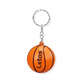Personalized 1 1/2" Basketball Stress Reliever Key Chain