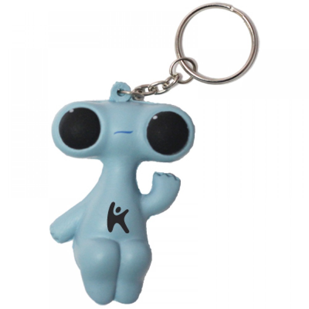 Cartoon Alien Stress Reliever Keychain Custom Imprinted Cartoon Alien Stress Reliever Keychain Custom Imprinted