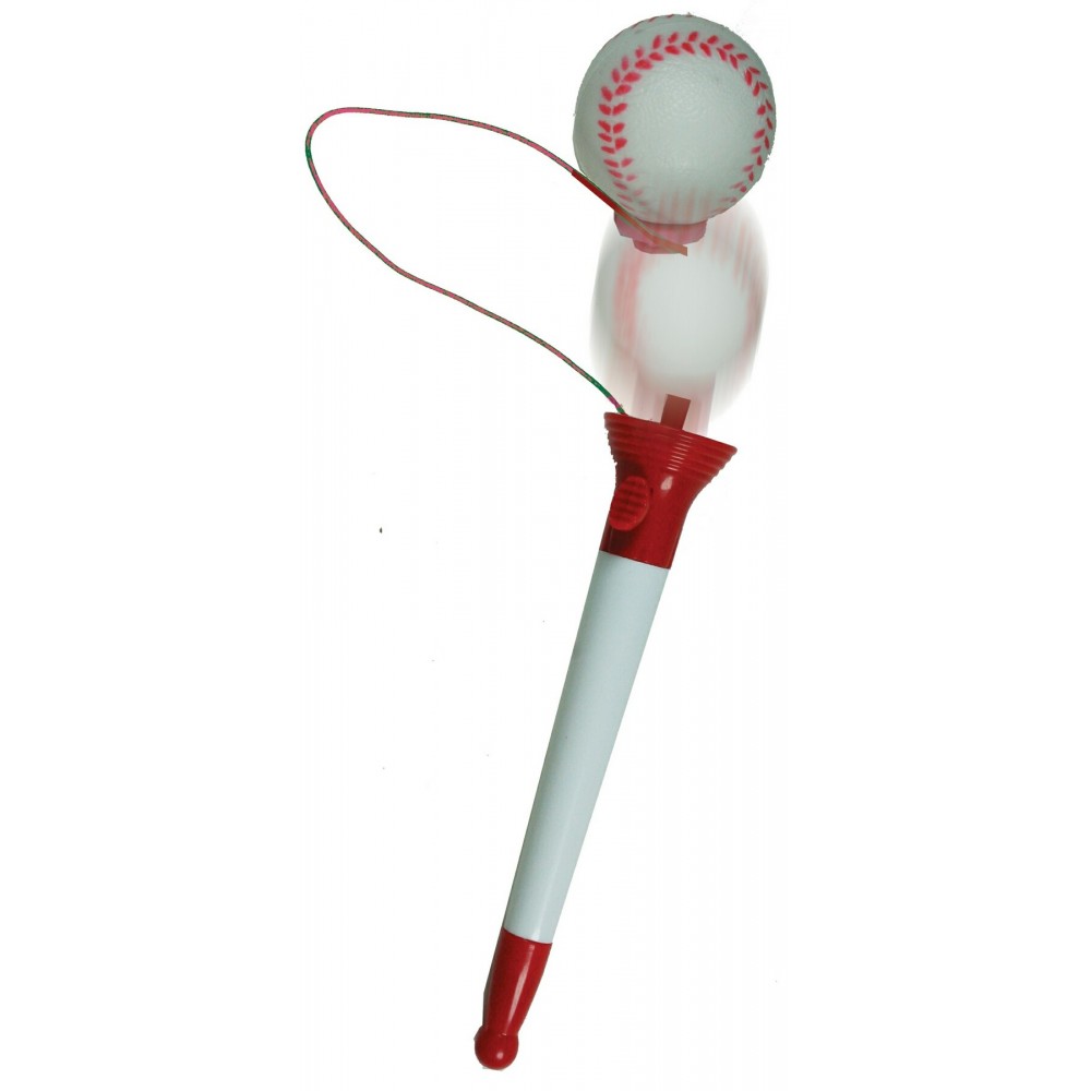 Custom Imprinted Baseball Pop Top Pen Custom Imprinted Baseball Pop Top Pen