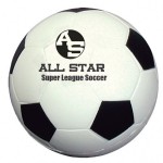 Logo Branded 2 1/2" Soccer Shape Stress Ball