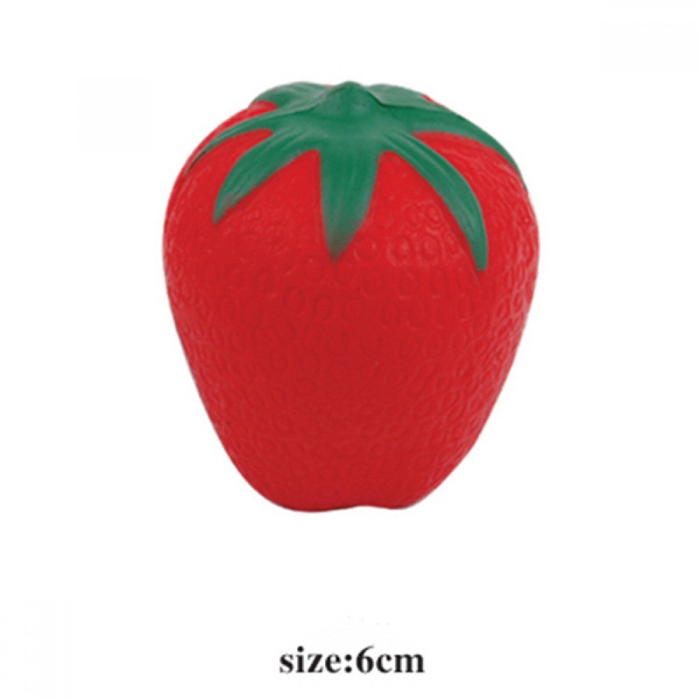 Logo Branded Strawberry shaped stress reliever Logo Branded Strawberry shaped stress reliever