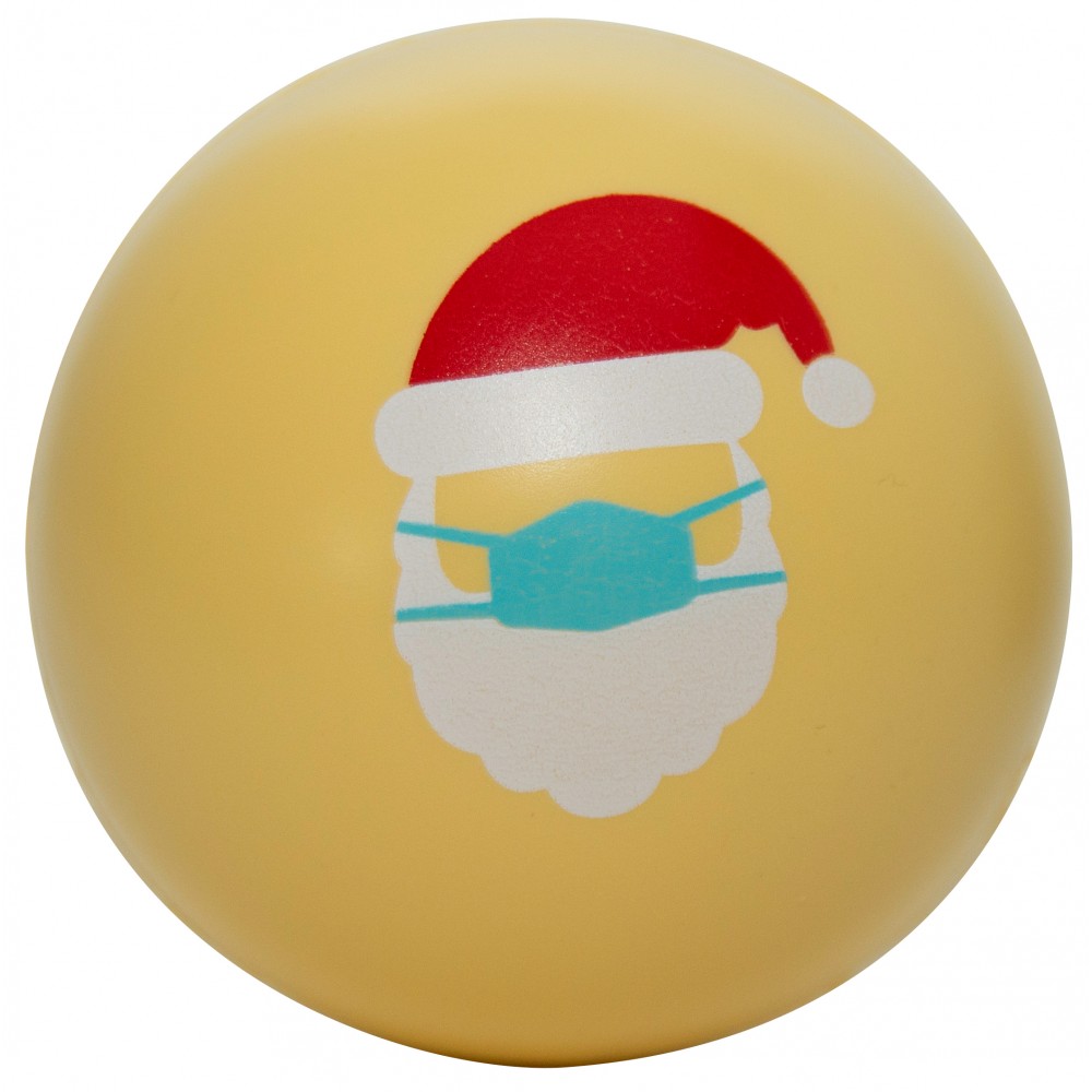 Holiday PPE Santa Squeezies Stress Ball with Logo