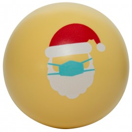 Holiday PPE Santa Squeezies Stress Ball with Logo
