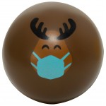 Holiday PPE Reindeer Squeezies Stress Ball with Logo