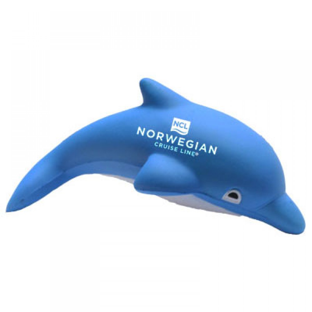 Blue Dolphin Stress Reliever Logo Branded Blue Dolphin Stress Reliever Logo Branded