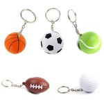 1.6" Stress Reliever Ball Key Chains Custom Printed