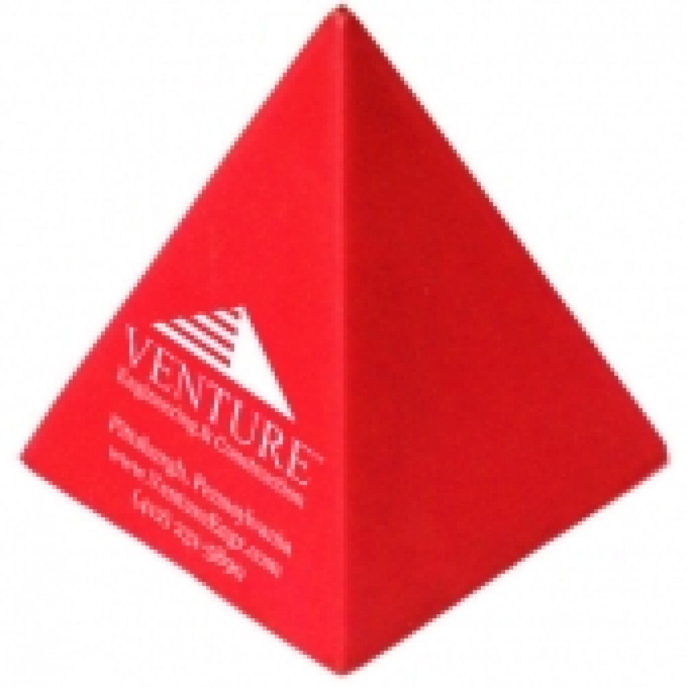 Custom Imprinted Red Pyramid Stress Reliever Custom Imprinted Red Pyramid Stress Reliever
