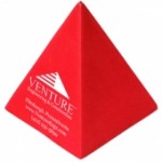 Custom Imprinted Red Pyramid Stress Reliever