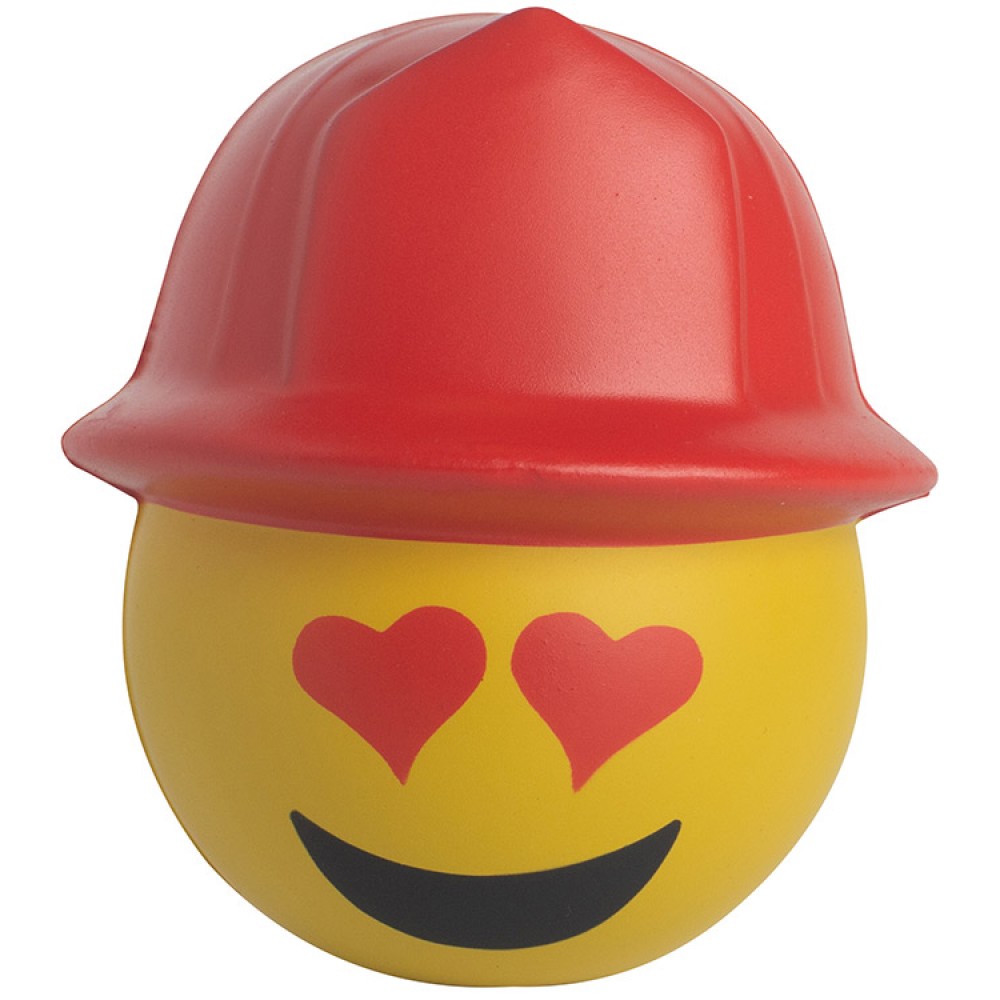 Logo Branded Firefighter Emoji Squeezies Stress Reliever