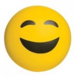 Happy Face Emoji Stress Ball with Logo