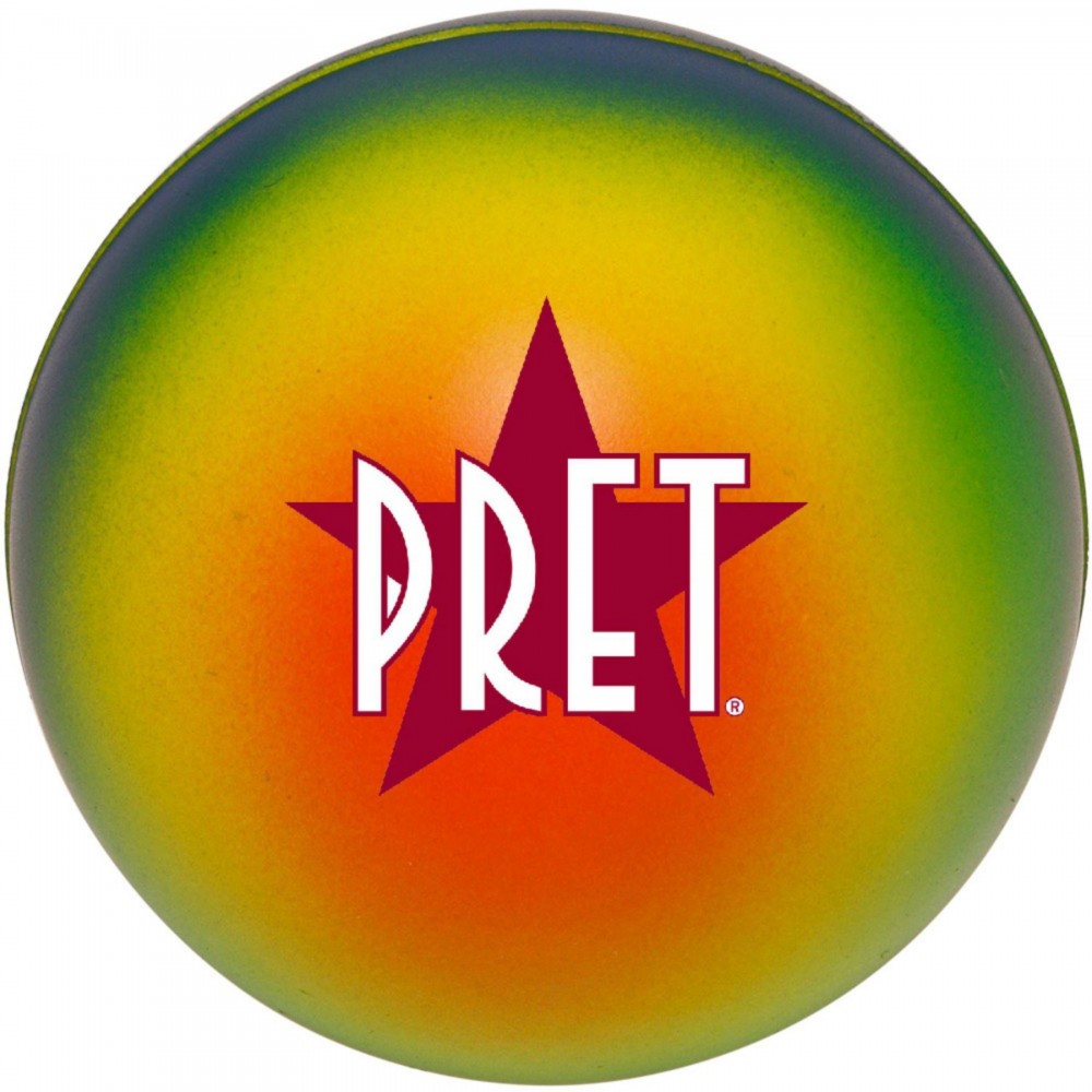 Rainbow Stress Balls w/ Custom Logo PU Stress Reliever Balls with Logo