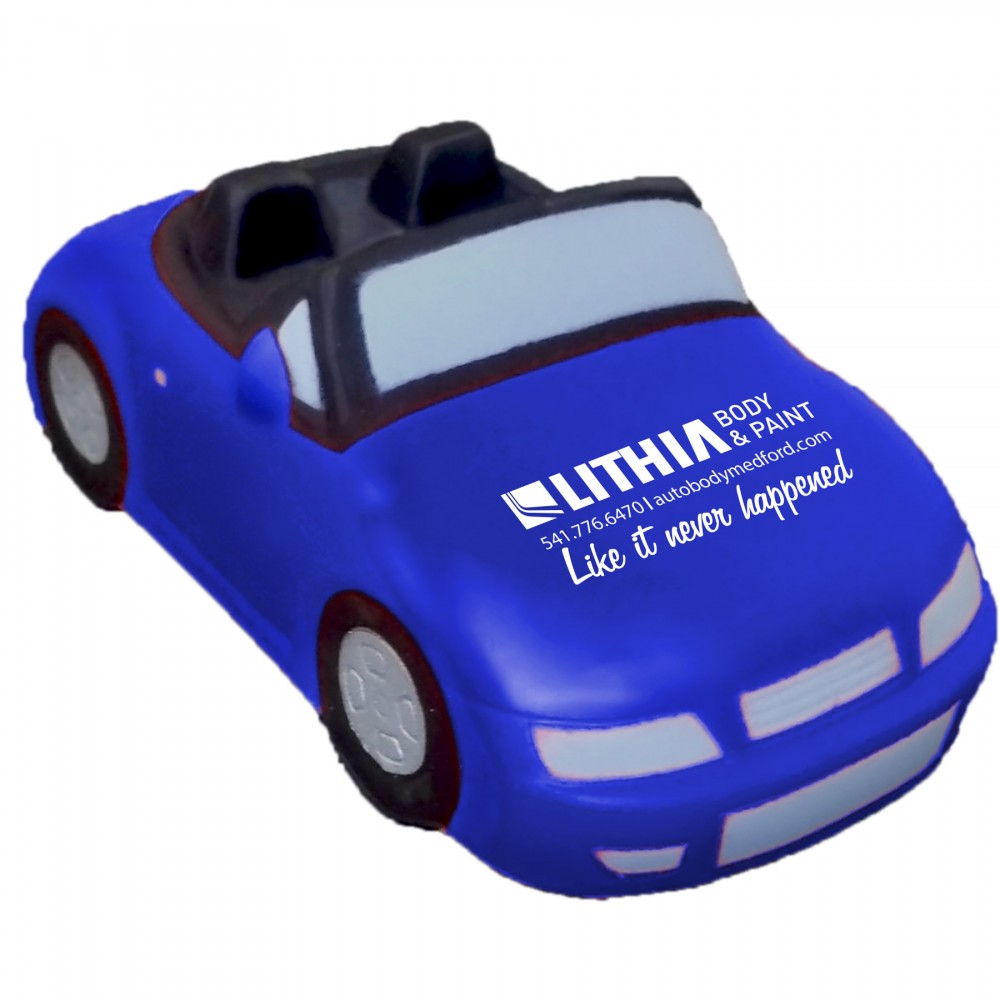 Custom Printed Blue Convertible Car Stress Reliever Custom Printed Blue Convertible Car Stress Reliever