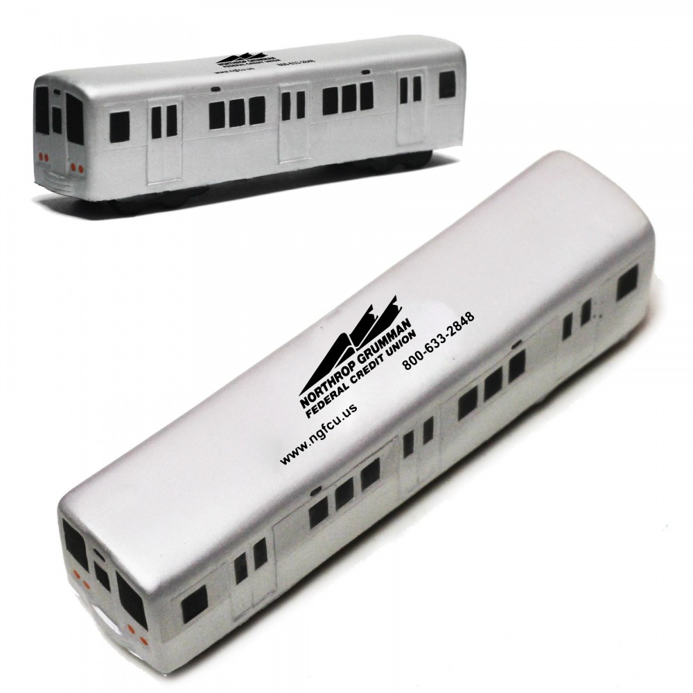 Logo Branded Silver Metro Train Stress Reliever Logo Branded Silver Metro Train Stress Reliever
