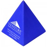 Blue Pyramid Stress Reliever Custom Imprinted