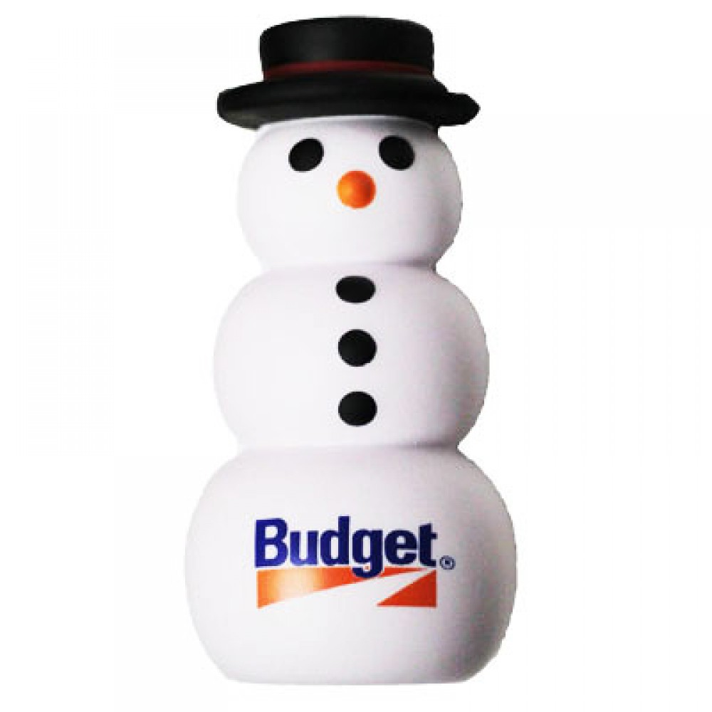 Custom Imprinted Snowman Stress Reliever Custom Imprinted Snowman Stress Reliever