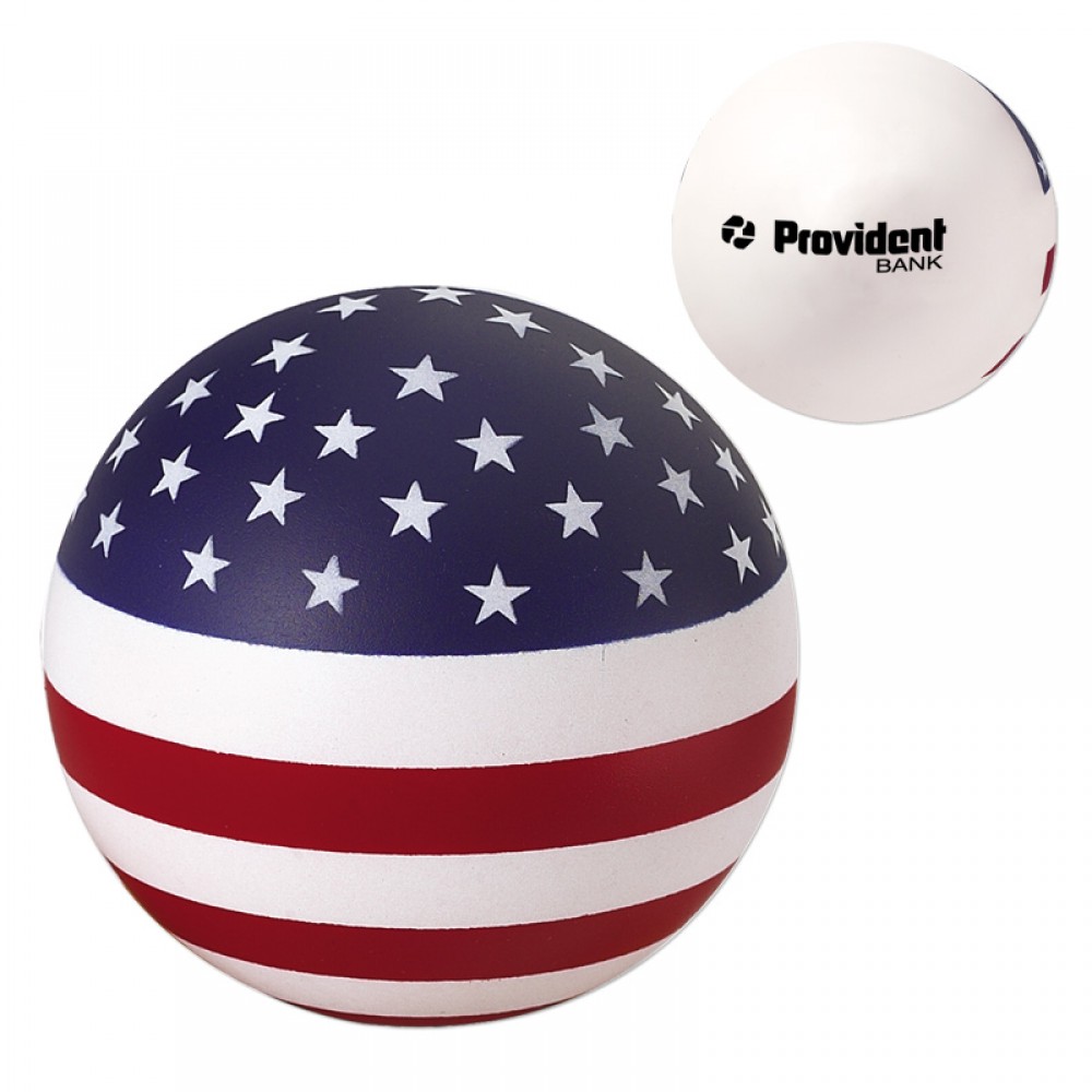 USA Patriotic Round Ball Stress Reliever Custom Imprinted USA Patriotic Round Ball Stress Reliever Custom Imprinted