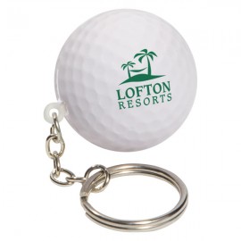 Golf Ball Stress Reliever Key Chain with Logo  Golf Ball Stress Reliever Key Chain with Logo