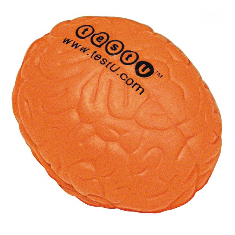 Brain Stress Reliever Orange Custom Imprinted Brain Stress Reliever Orange Custom Imprinted