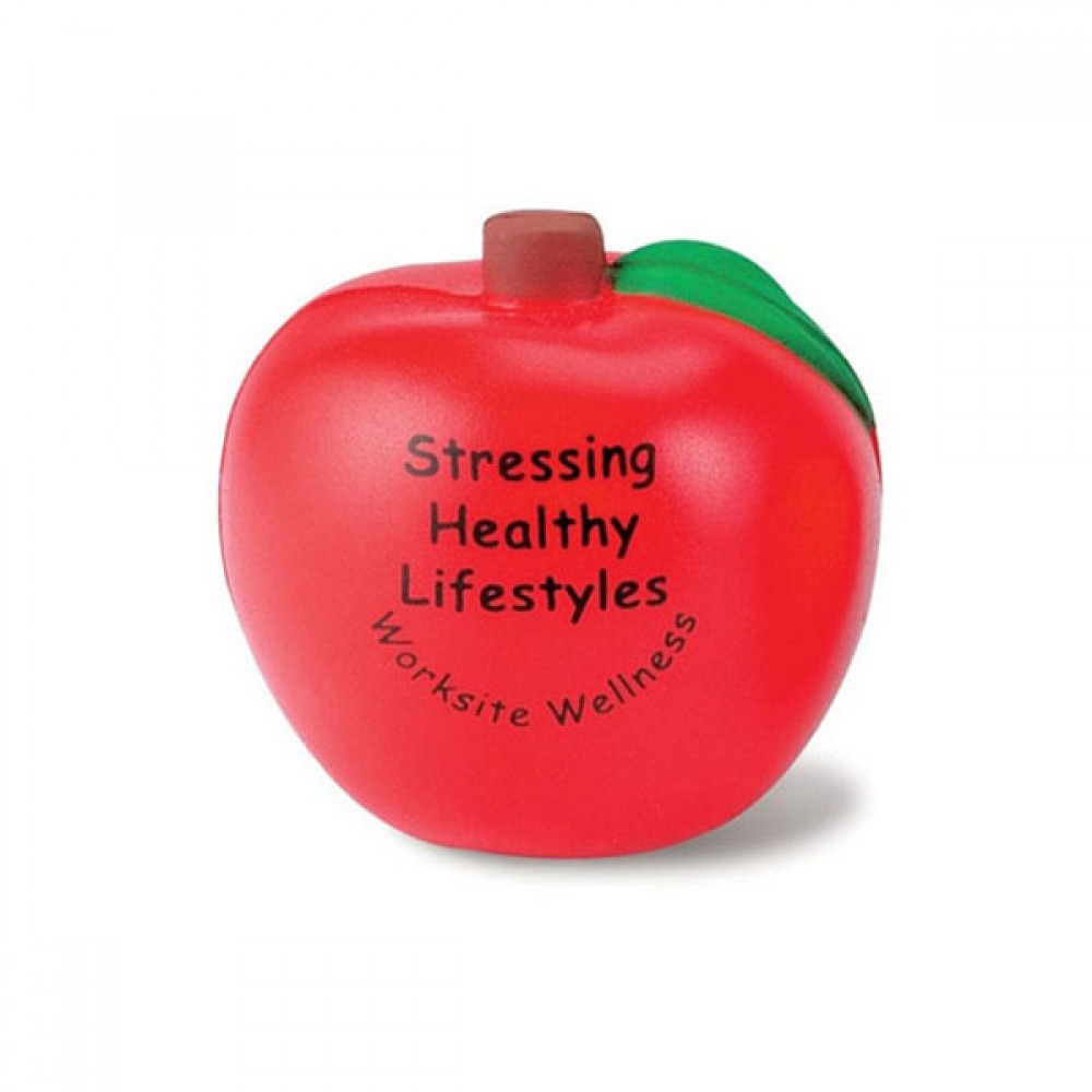 2 9/16" Apple Shape Stress Ball Logo Branded 2 9/16" Apple Shape Stress Ball Logo Branded