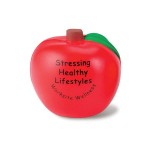 2 9/16" Apple Shape Stress Ball Logo Branded