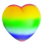 Rainbow Heart Stress Reliever with Logo