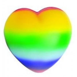 Customized Rainbow Heart Stress Reliever  Customized Rainbow Heart Stress Reliever
