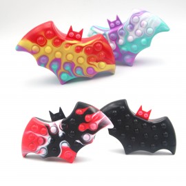 Custom Bat Shaped Silicone Push Pop Bubble Ball Toy