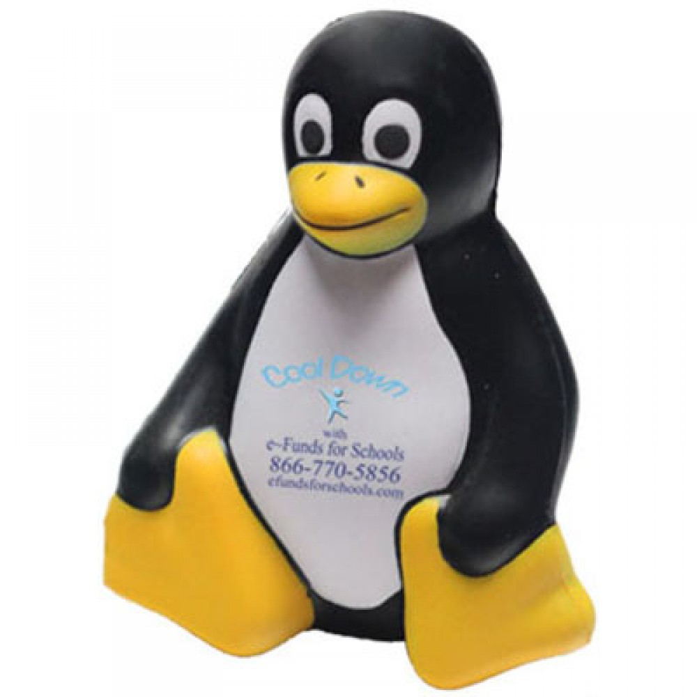 Custom Printed Cartoon Penguin Stress Reliever Custom Printed Cartoon Penguin Stress Reliever