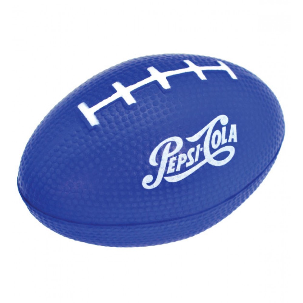 Blue Football Stress Ball Custom Printed