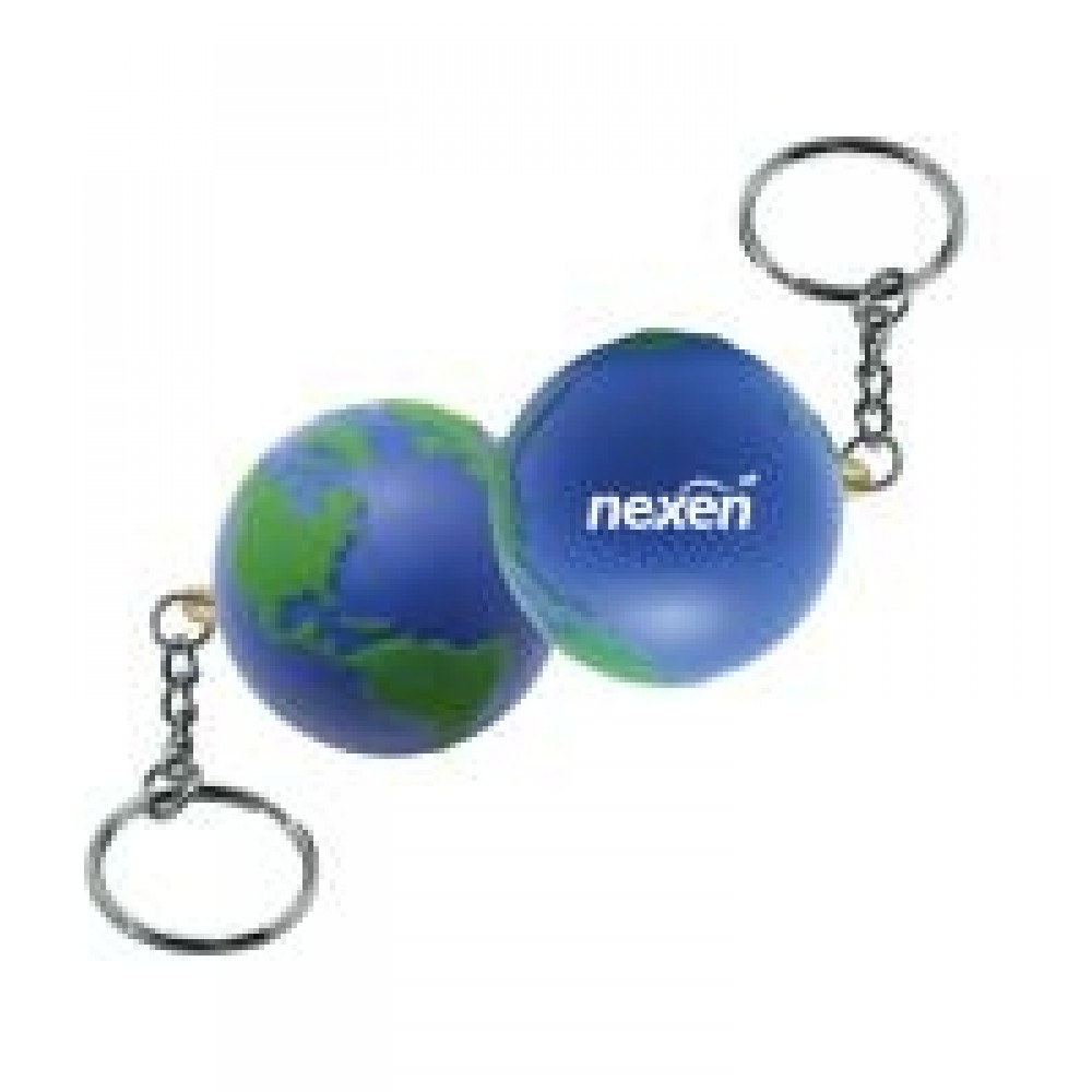 Earth Stress Reliever Keychain with Logo