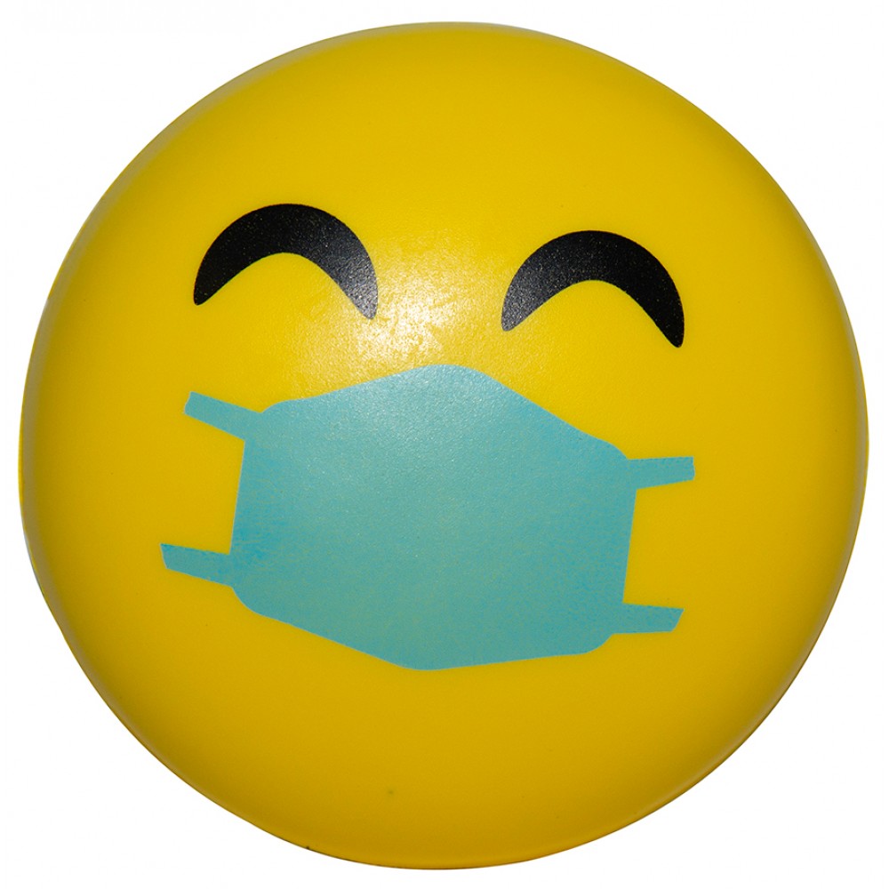 Personalized Happy PPE Emoji Squeezies Stress Reliever