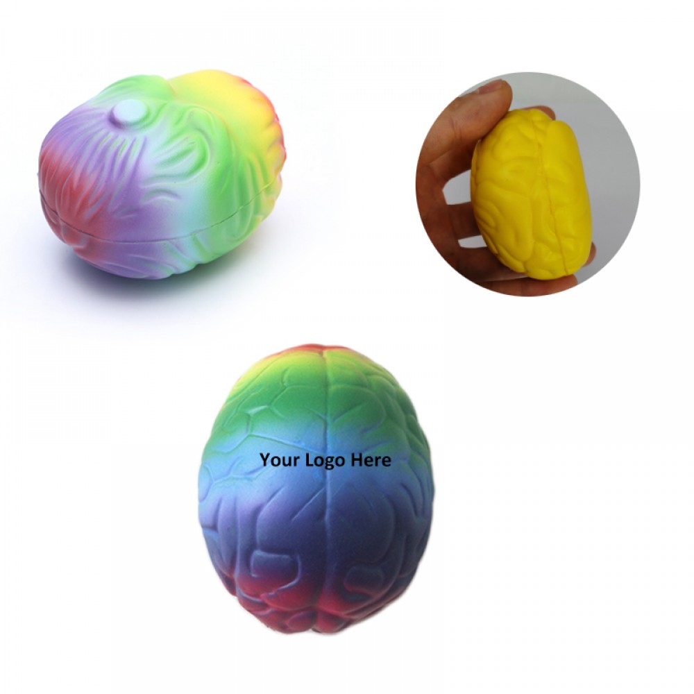 Customized Colorful Soft Brain Stress Reliever